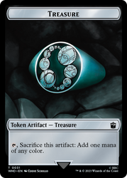 Copy // Treasure (0031) Double-Sided Token [Doctor Who Tokens] Magic: The Gathering
