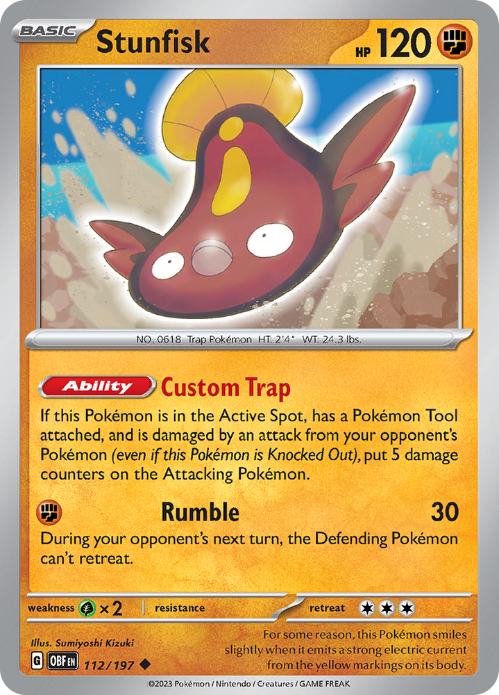 Stunfisk (112/197) [Scarlet & Violet: Obsidian Flames] Pokémon