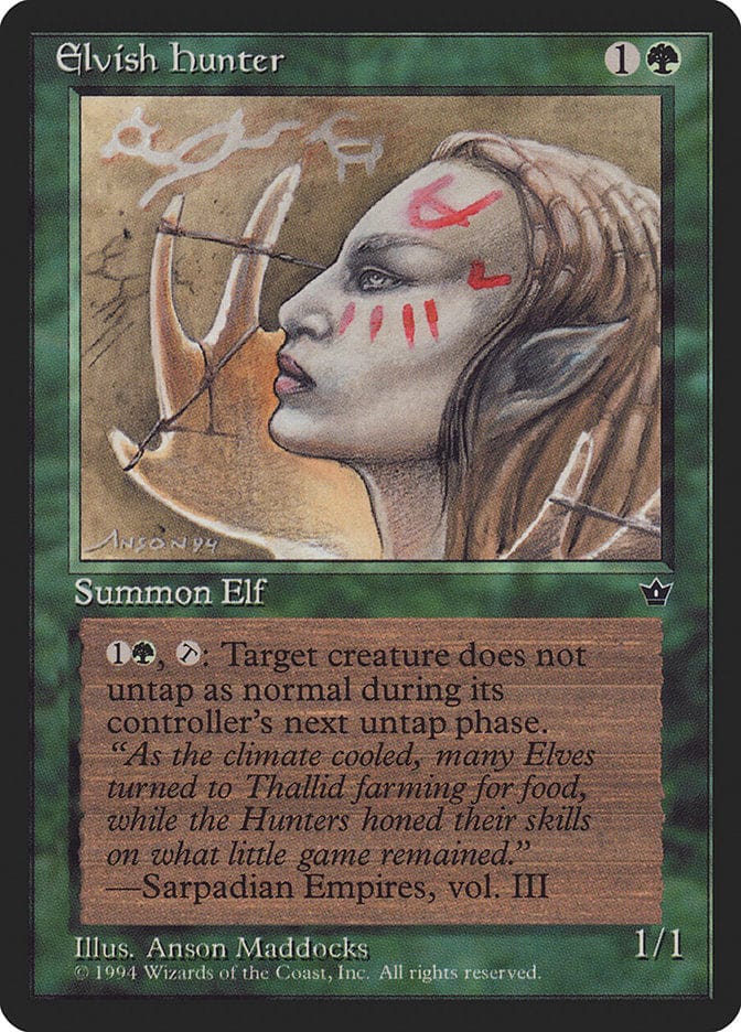 Elvish Hunter (Anson Maddocks) [Fallen Empires] Magic: The Gathering