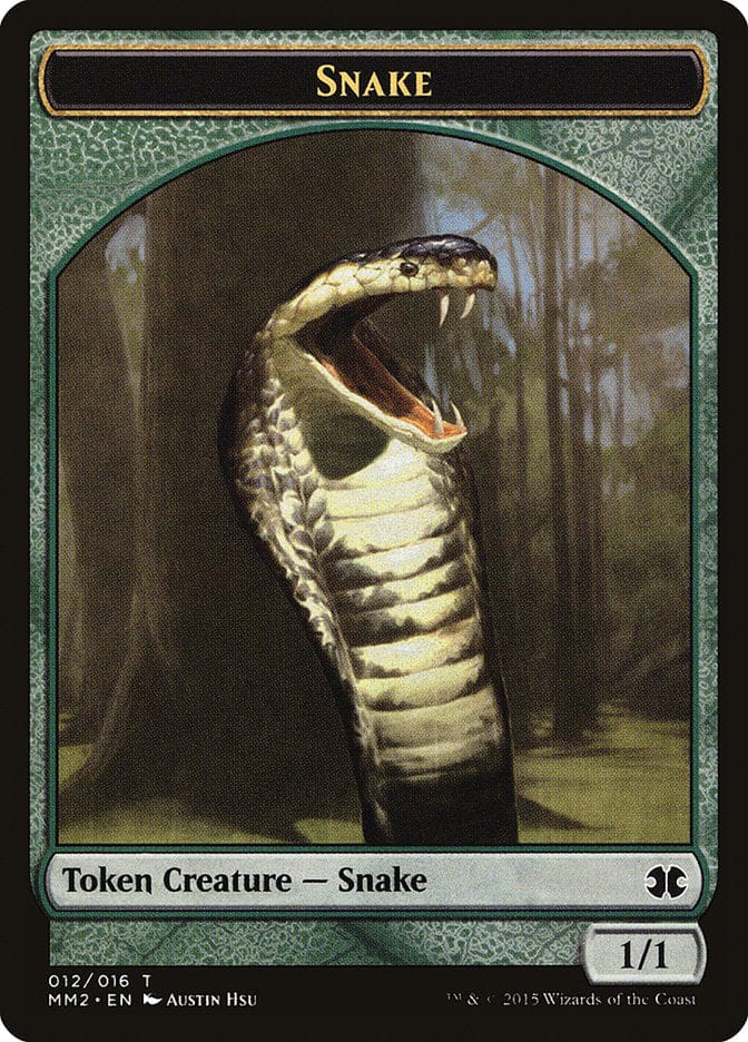 Snake Token [Modern Masters 2015 Tokens] Magic: The Gathering