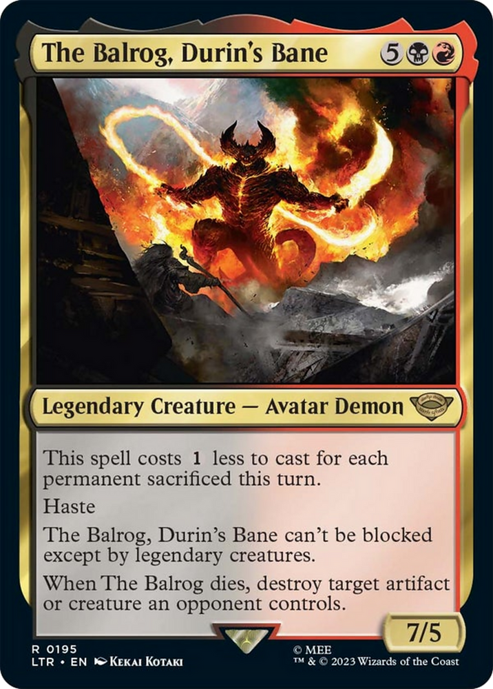 The Balrog, Durin's Bane [The Lord of the Rings: Tales of Middle-Earth] Magic: The Gathering