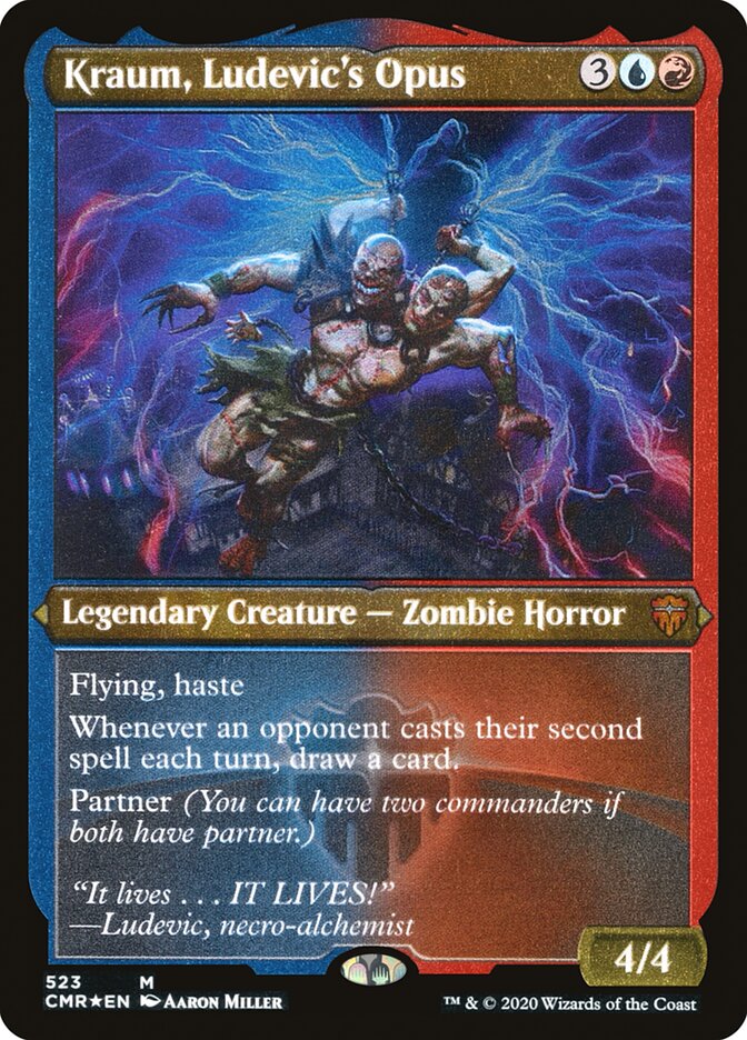 Kraum, Ludevic's Opus (Etched) [Commander Legends] Magic: The Gathering