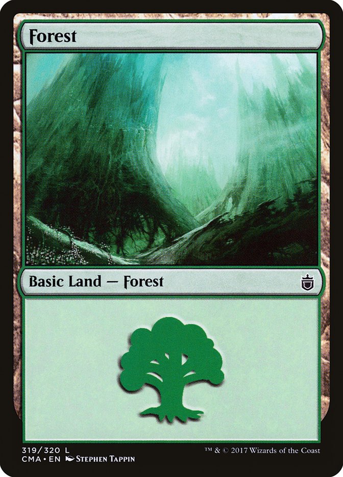 Forest (319) [Commander Anthology] Magic: The Gathering