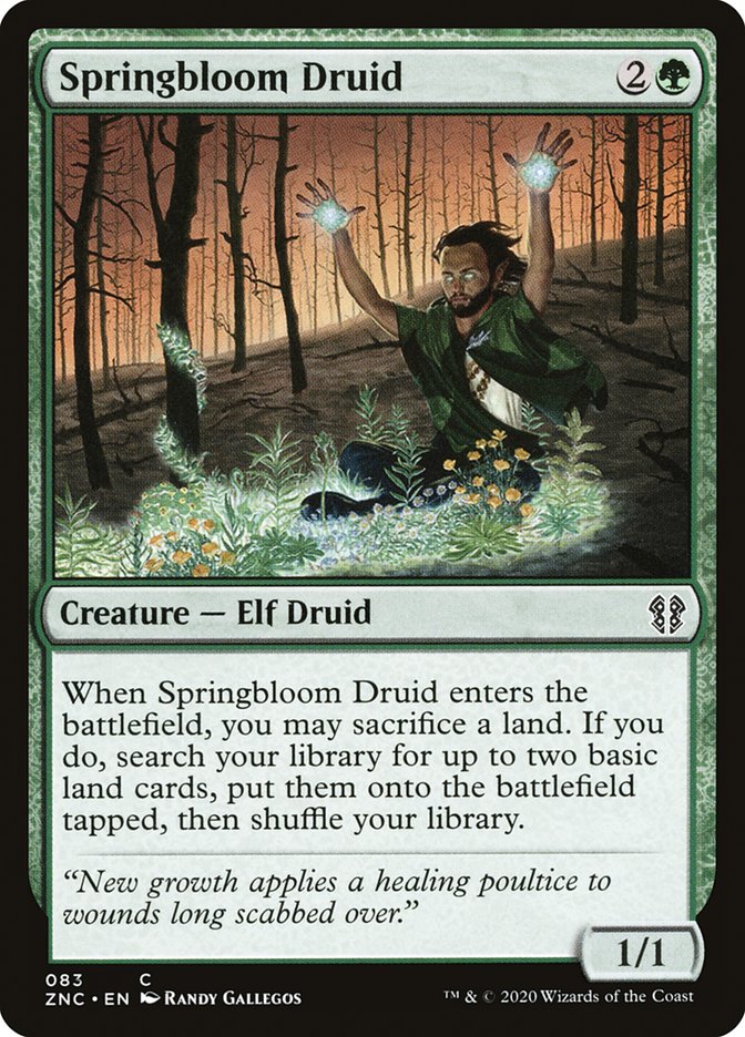 Springbloom Druid [Zendikar Rising Commander] Magic: The Gathering