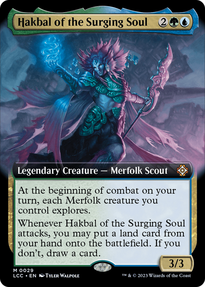 Hakbal of the Surging Soul (Extended Art) [The Lost Caverns of Ixalan Commander] Magic: The Gathering