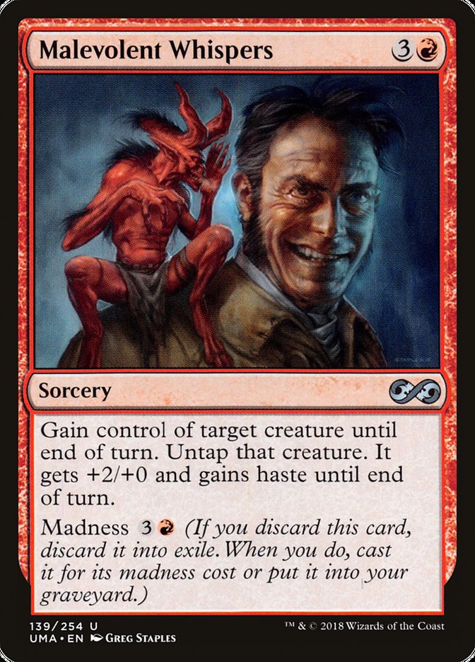 Malevolent Whispers [Ultimate Masters] Magic: The Gathering