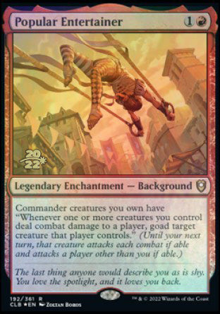 Popular Entertainer [Commander Legends: Battle for Baldur's Gate Prerelease Promos] Magic: The Gathering