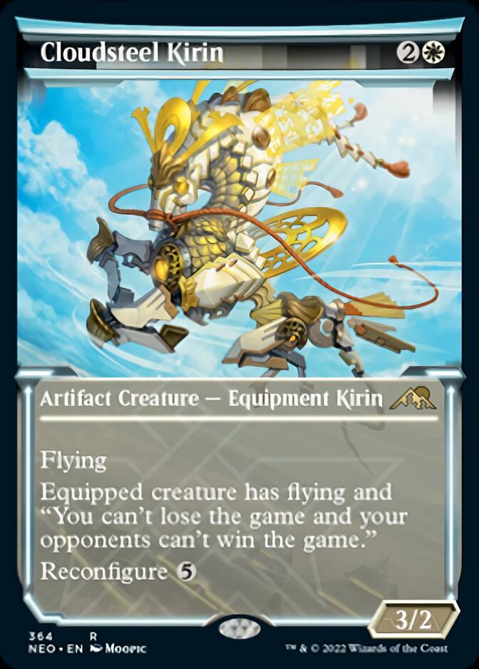 Cloudsteel Kirin (Showcase Soft Glow) [Kamigawa: Neon Dynasty] Magic: The Gathering