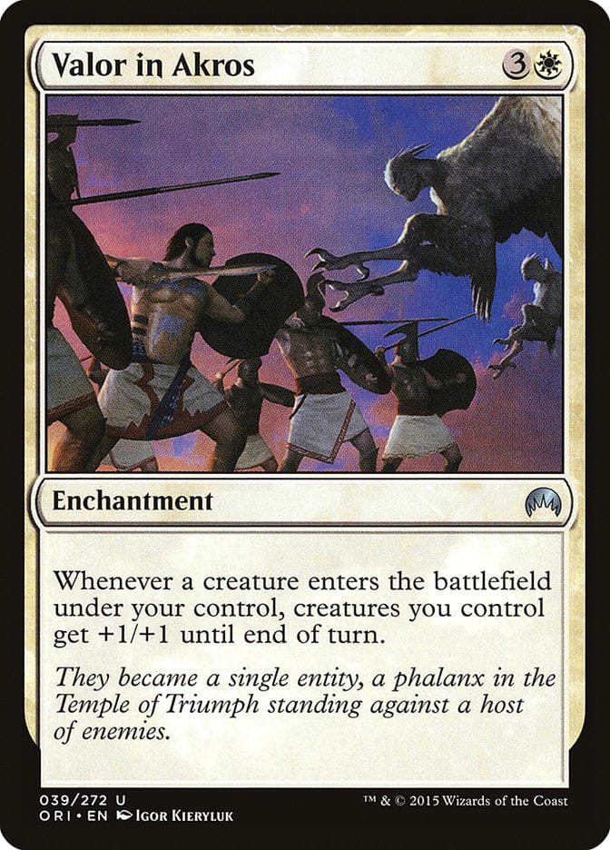Valor in Akros [Magic Origins] Magic: The Gathering