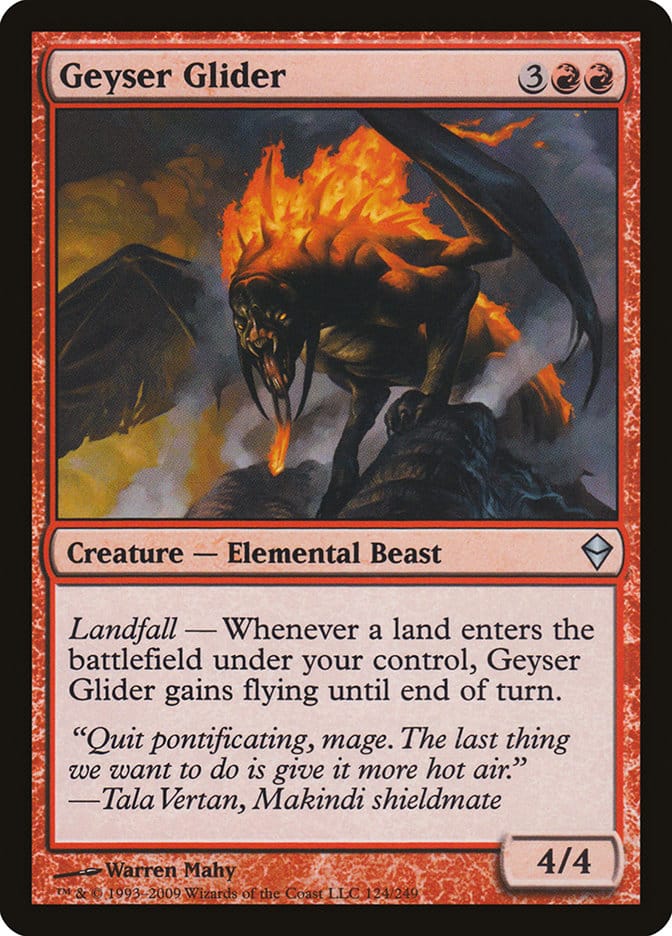 Geyser Glider [Zendikar] Magic: The Gathering