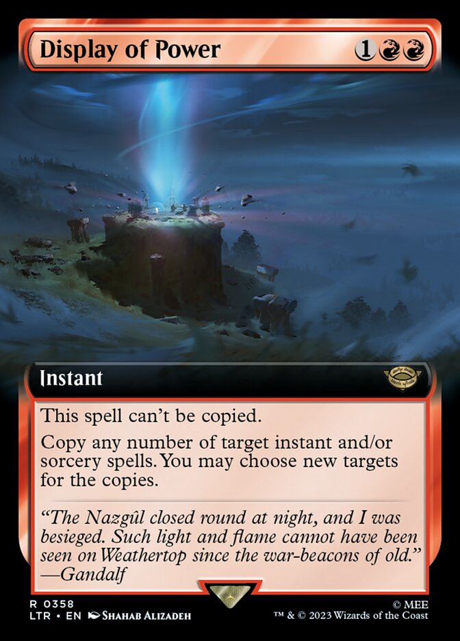 Display of Power (Extended Art) [The Lord of the Rings: Tales of Middle-Earth] Magic: The Gathering