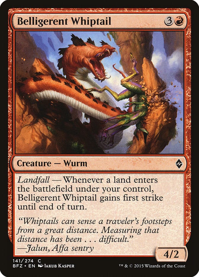 Belligerent Whiptail [Battle for Zendikar] Magic: The Gathering