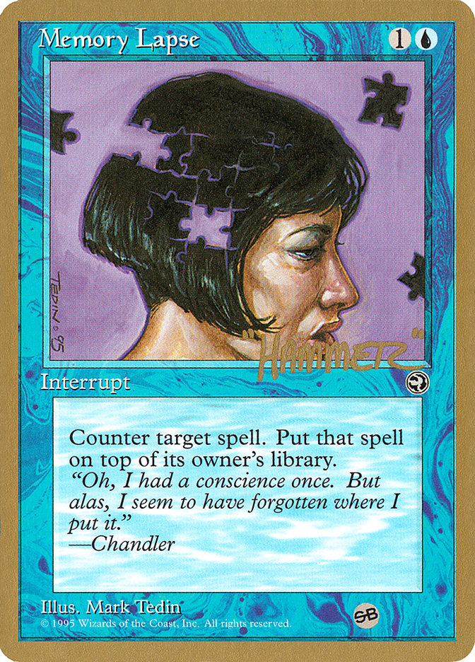 Memory Lapse (Jigsaw) (Shawn "Hammer" Regnier) (SB) [Pro Tour Collector Set] Magic: The Gathering