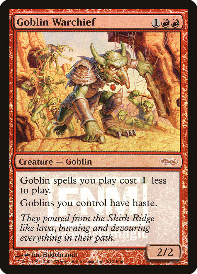 Goblin Warchief [Friday Night Magic 2006] Magic: The Gathering