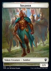 Cat // Soldier Double-Sided Token [Commander Legends Tokens] Magic: The Gathering