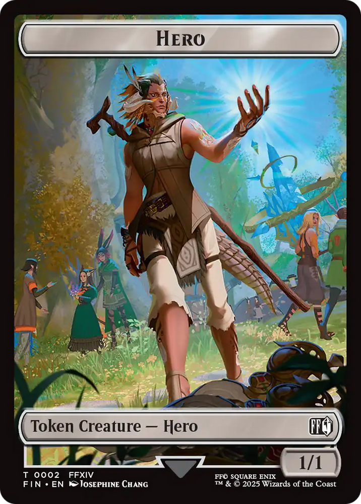 Hero (0002) // Hero (0007) Double-Sided Token [FINAL FANTASY Tokens] Magic: The Gathering