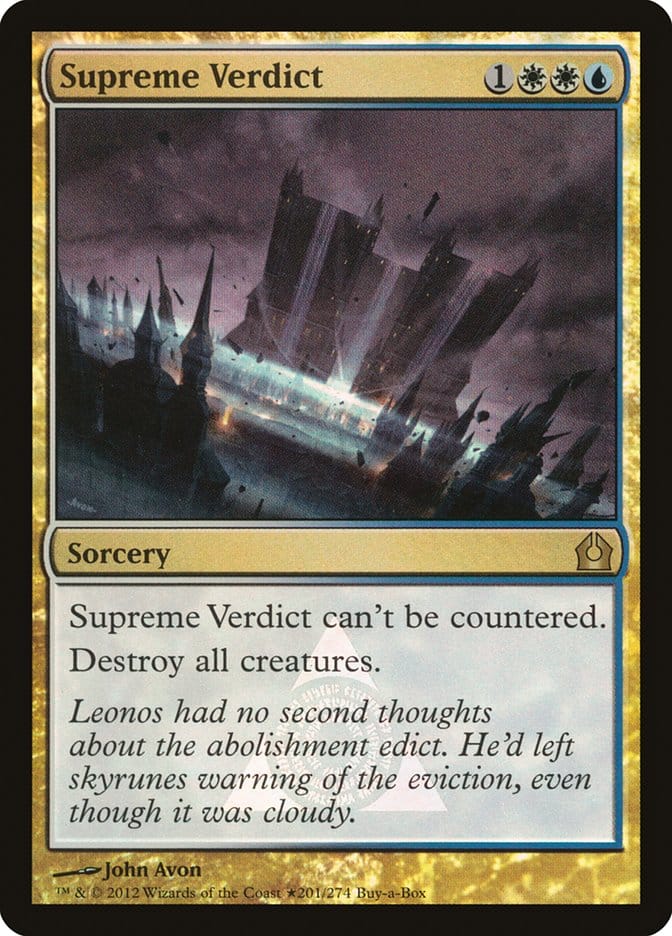 Supreme Verdict (Buy-A-Box) [Return to Ravnica Promos] Magic: The Gathering