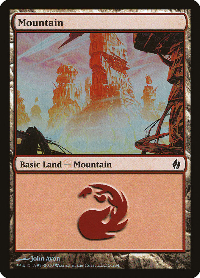 Mountain (31) [Premium Deck Series: Fire and Lightning] Magic: The Gathering