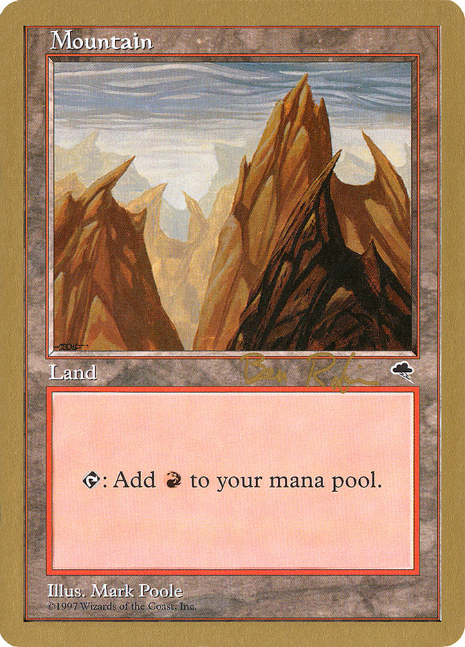 Mountain (br343) (Ben Rubin) [World Championship Decks 1998] Magic: The Gathering