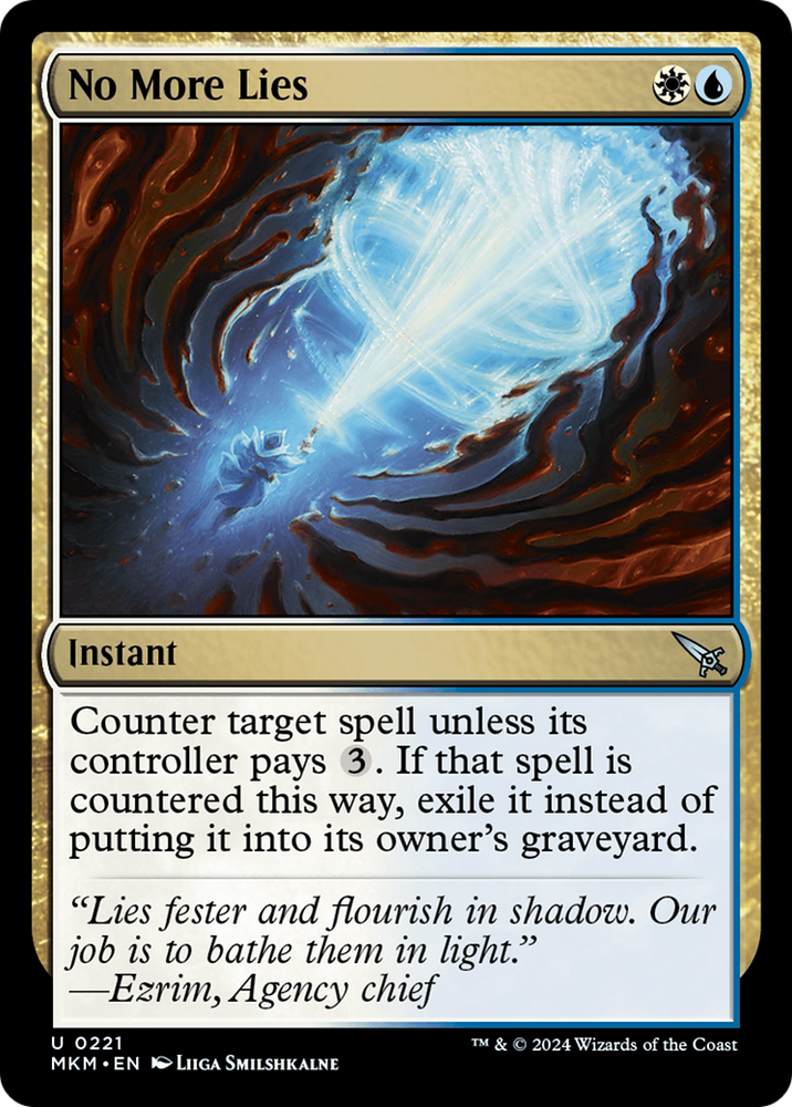 No More Lies [Murders at Karlov Manor] Magic: The Gathering