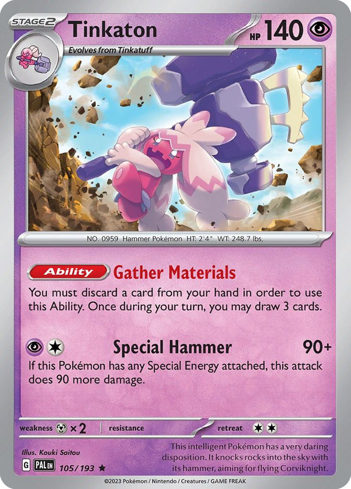 Tinkaton (105/193) (Theme Deck Exclusive) [Scarlet & Violet: Paldea Evolved] Pokémon