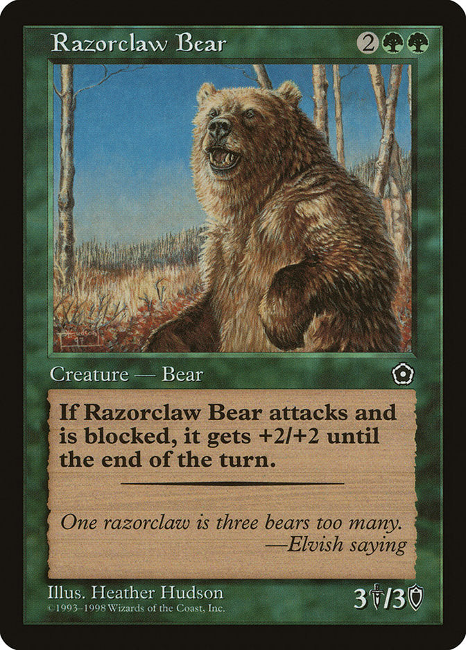 Razorclaw Bear [Portal Second Age] Magic: The Gathering