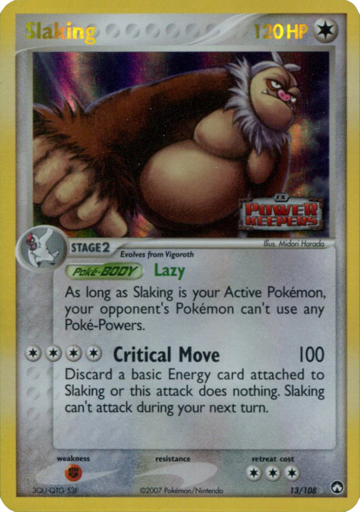 Slaking (13/108) (Stamped) [EX: Power Keepers] Pokémon