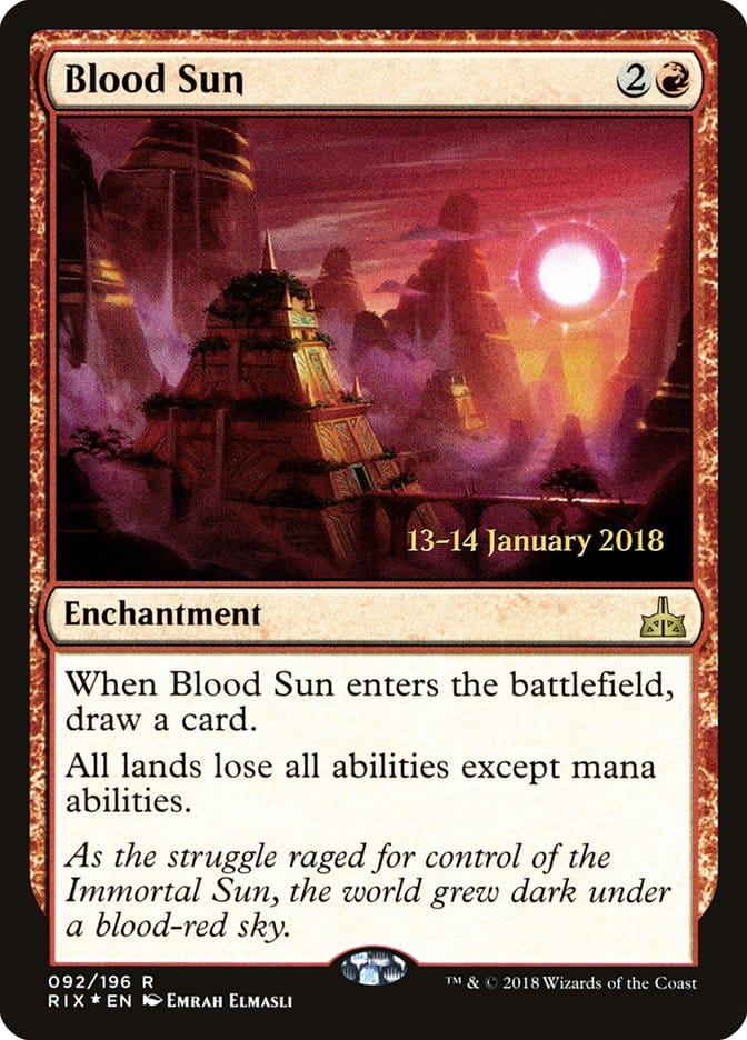 Blood Sun [Rivals of Ixalan Prerelease Promos] Magic: The Gathering