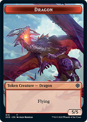 Dragon // Dragon Double-Sided Token [Starter Commander Decks] Magic: The Gathering