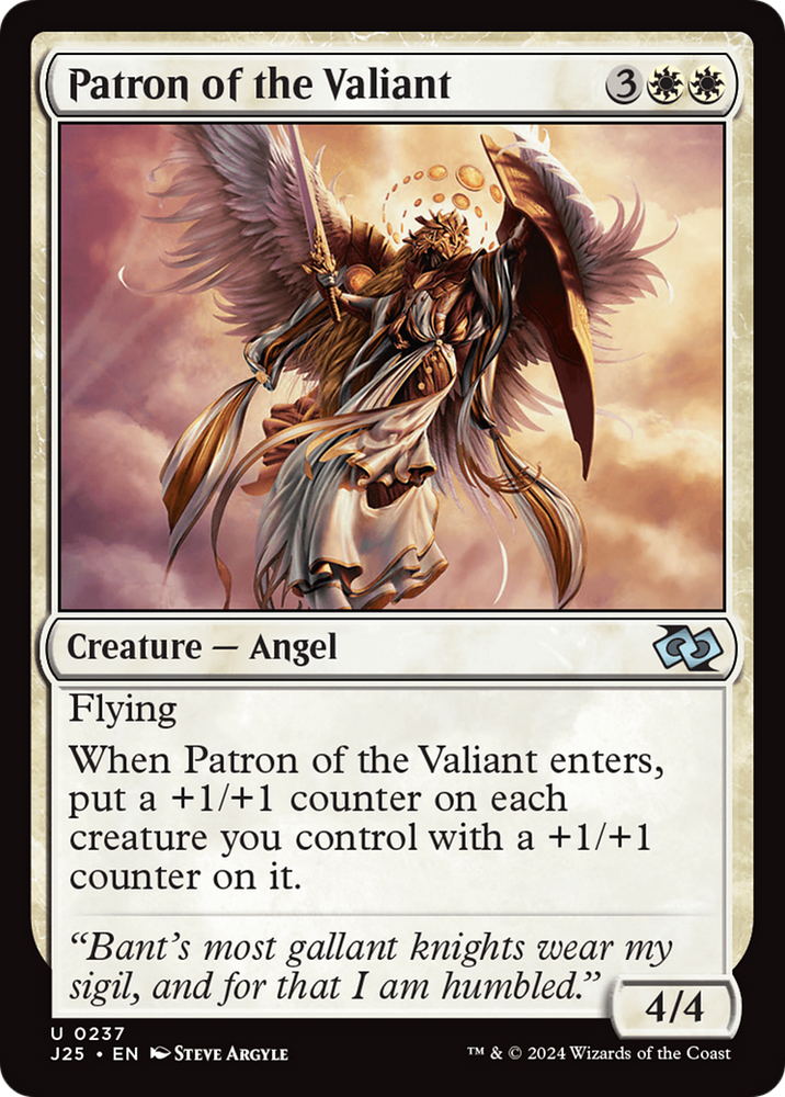 Patron of the Valiant [Foundations Jumpstart] Magic: The Gathering