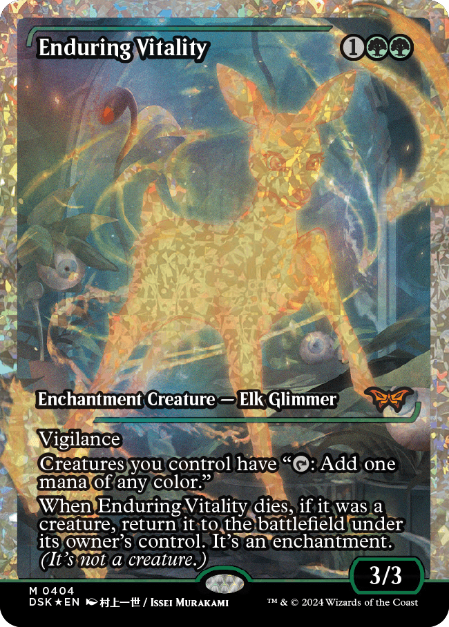 Enduring Vitality (Japan Showcase Fracture Foil) [Duskmourn: House of Horror] Magic: The Gathering