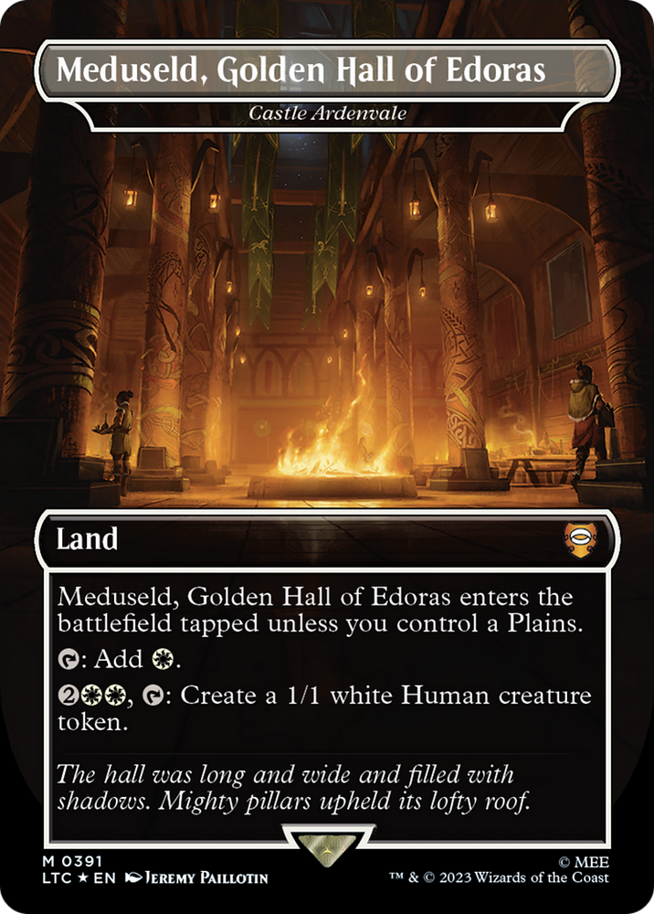 Meduseld, Golden Hall of Edoras - Castle Ardenvale (Surge Foil Realms and Relics) [The Lord of the Rings: Tales of Middle-Earth Commander] Magic: The Gathering