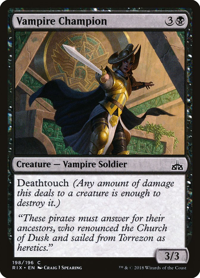 Vampire Champion [Rivals of Ixalan] Magic: The Gathering