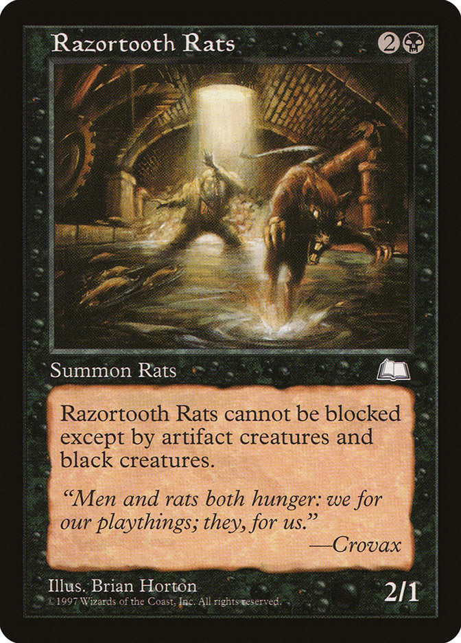 Razortooth Rats [Weatherlight] Magic: The Gathering