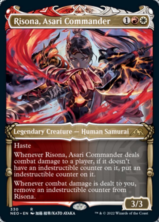 Risona, Asari Commander (Showcase Samurai) [Kamigawa: Neon Dynasty] Magic: The Gathering