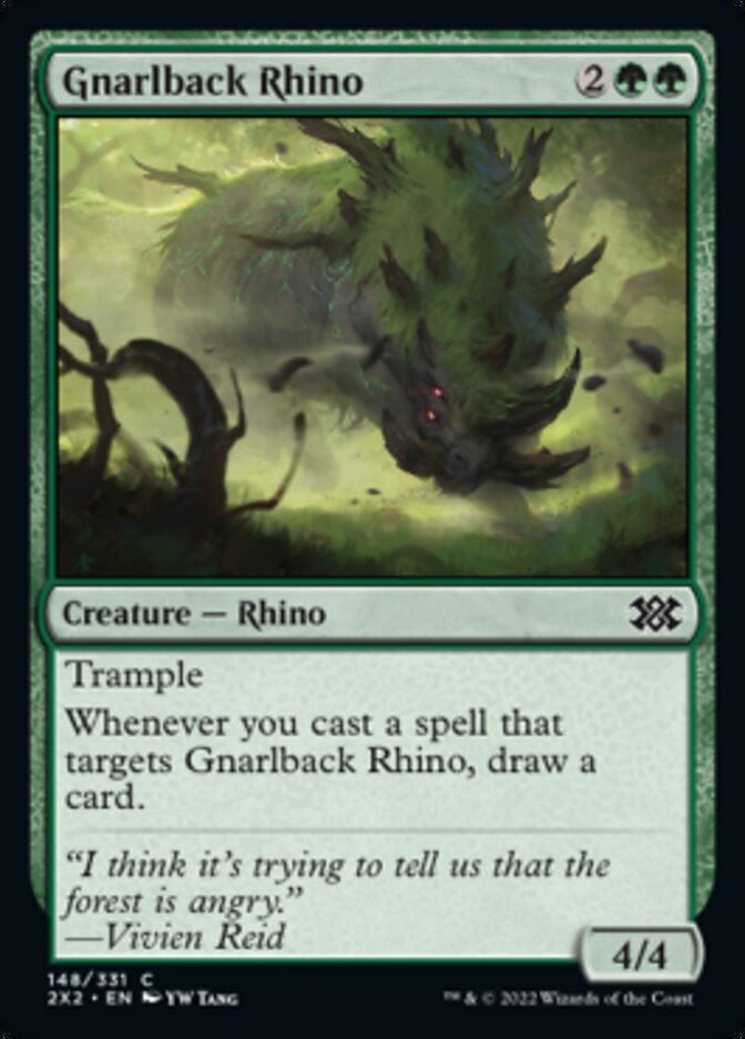 Gnarlback Rhino [Double Masters 2022] Magic: The Gathering