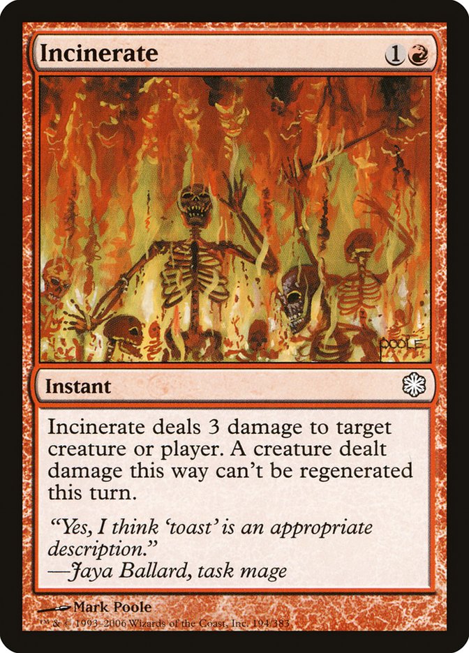 Incinerate [Coldsnap Theme Decks] Magic: The Gathering