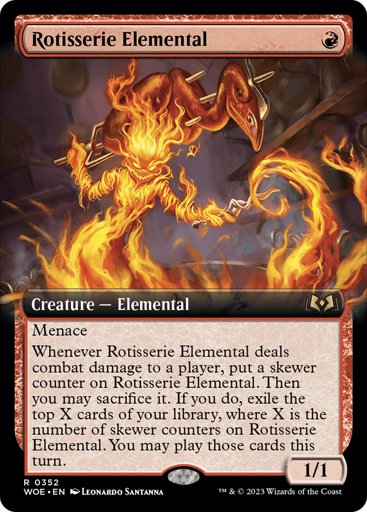 Rotisserie Elemental (Extended Art) [Wilds of Eldraine] Magic: The Gathering