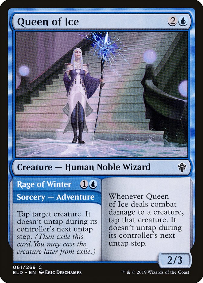 Queen of Ice // Rage of Winter [Throne of Eldraine] Magic: The Gathering