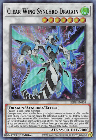 Clear Wing Synchro Dragon [LED8-EN001] Super Rare - Yugioh Cards For Your TCG Needs!