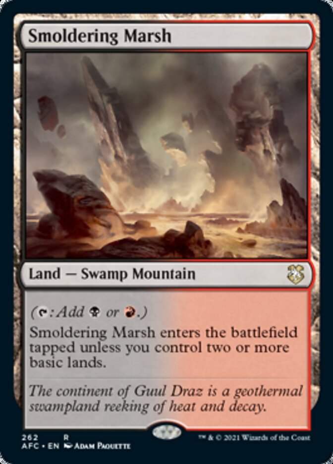 Smoldering Marsh [Dungeons & Dragons: Adventures in the Forgotten Realms Commander] Magic: The Gathering