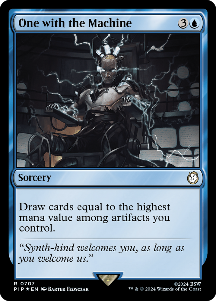 One with the Machine (Surge Foil) [Fallout] Magic: The Gathering