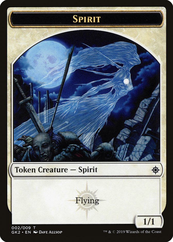 Spirit (002) // Spirit (010) Double-Sided Token [Ravnica Allegiance Guild Kit Tokens] Magic: The Gathering