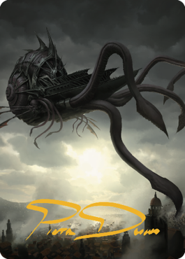 Nautiloid Ship Art Card (Gold-Stamped Signature) [Commander Legends: Battle for Baldur's Gate Art Series] Magic: The Gathering