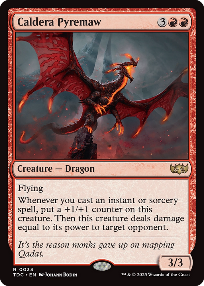 Caldera Pyremaw [Tarkir: Dragonstorm Commander] Magic: The Gathering