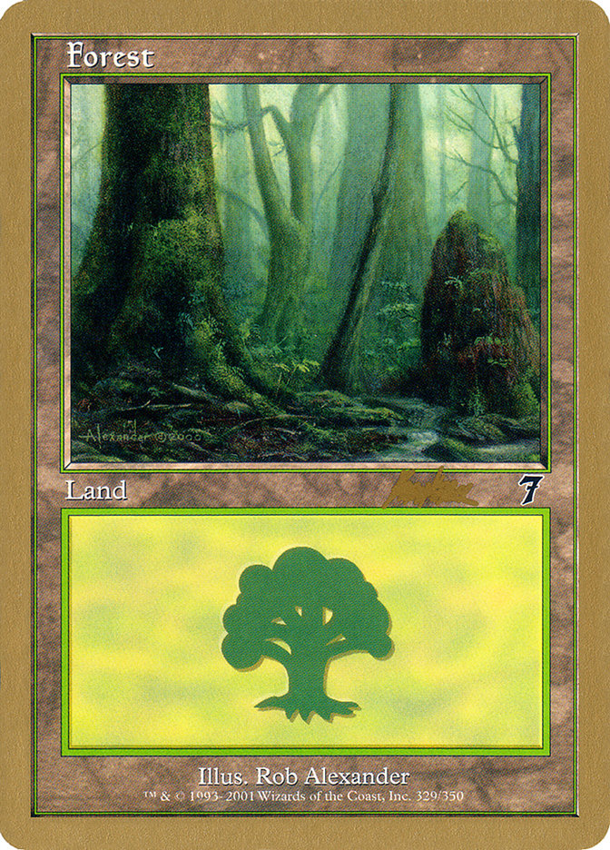 Forest (329) (Brian Kibler) [World Championship Decks 2002] Magic: The Gathering