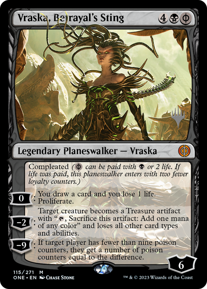 Vraska, Betrayal's Sting (Promo Pack) [Phyrexia: All Will Be One Promos] Magic: The Gathering