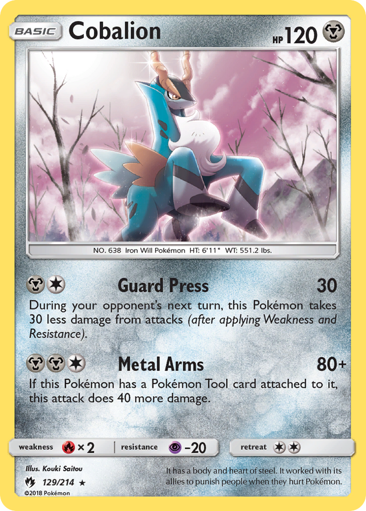Cobalion (129/214) [Sun & Moon: Lost Thunder] Pokémon