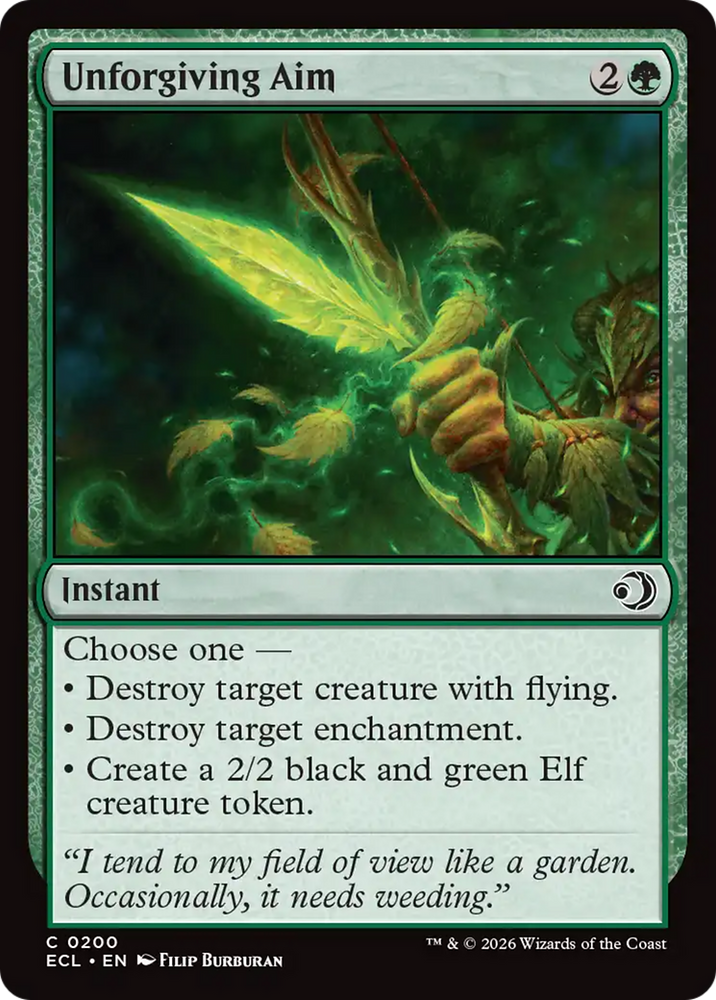 Unforgiving Aim [Lorwyn Eclipsed] Magic: The Gathering