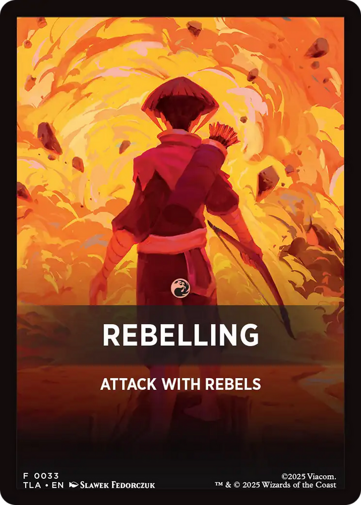 Rebelling Theme Card [Avatar: The Last Airbender Tokens] Magic: The Gathering